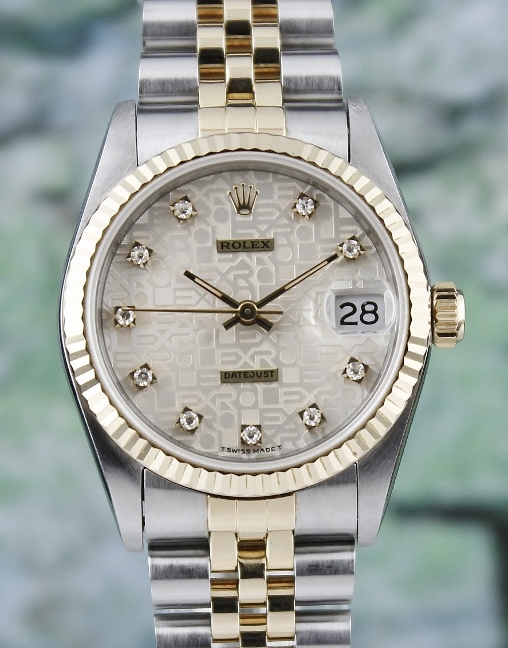 (image for) A LIKE NEW ROLEX MID SIZE H/G OYSTER PERPETUAL DATEJUST / 68273
